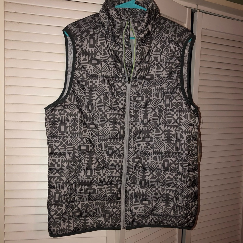 Men’s geometric print Puffer Vest